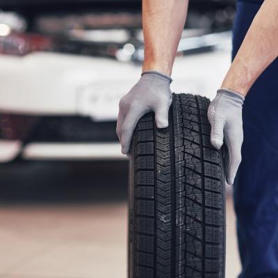 Mechanic Holding Tire Tire Repair Garage Replacement Winter Summer Tires 146671 13597